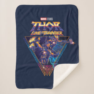 Thor: Love and Thunder Prismatic Triangle Graphic Sherpa Blanket