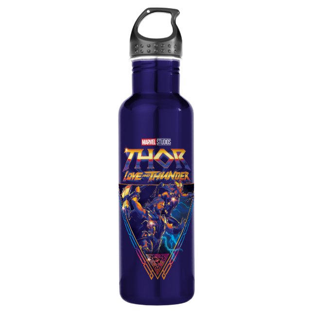 Thor: Love and Thunder Prismatic Triangle Graphic Stainless Steel Water Bottle (Front)