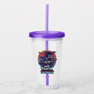 Thor: Love and Thunder Retro Group Graphic Acrylic Tumbler