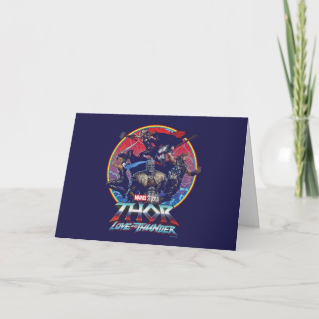 Thor: Love and Thunder Retro Group Graphic Card (Front)