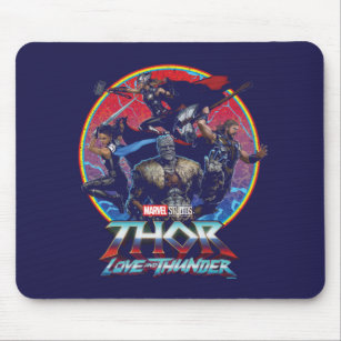 Thor: Love and Thunder Retro Group Graphic Mouse Pad