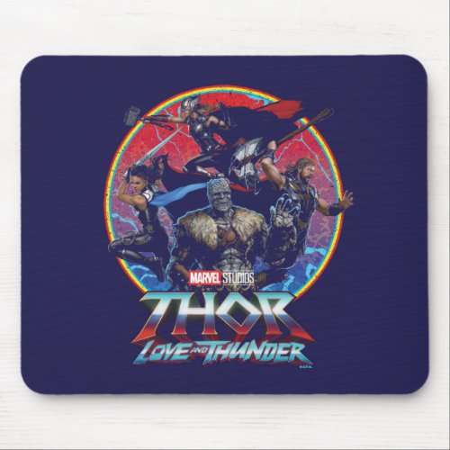 Thor Love and Thunder Retro Group Graphic Mouse Pad