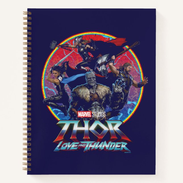 Thor: Love and Thunder Retro Group Graphic Notebook (Front)
