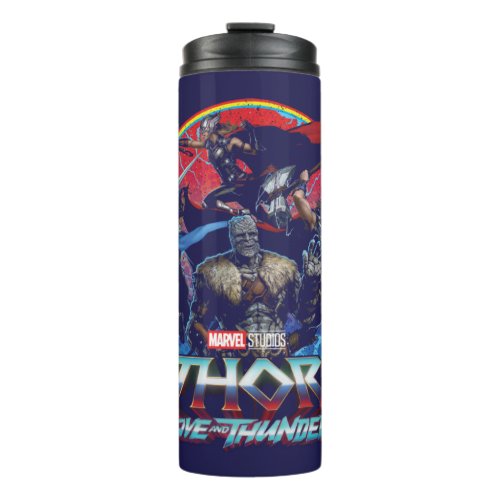 Thor Love and Thunder Retro Group Graphic Thermal Tumbler