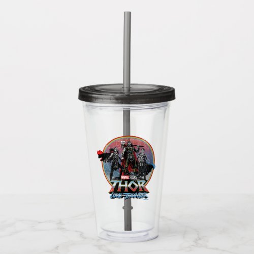 Thor Love and Thunder Vintage Group Graphic Acrylic Tumbler