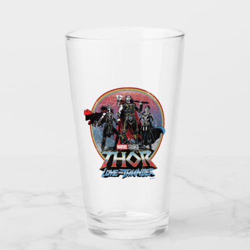 Thor Love and Thunder Vintage Group Graphic Glass