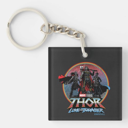 Thor Love and Thunder Vintage Group Graphic Keychain