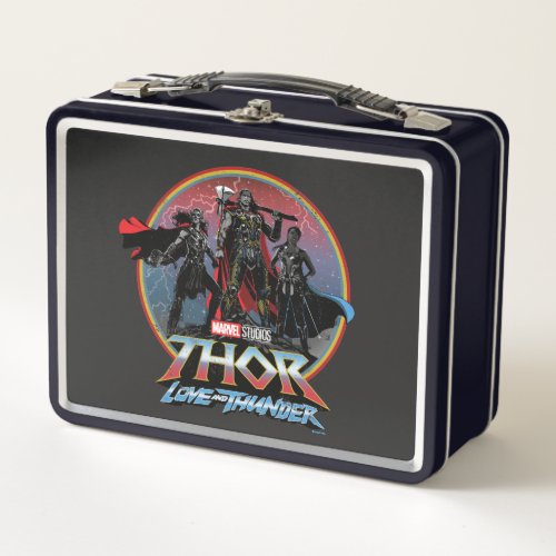 Thor Love and Thunder Vintage Group Graphic Metal Lunch Box