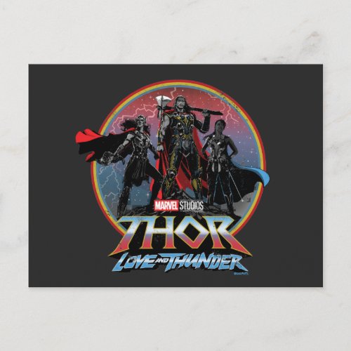 Thor Love and Thunder Vintage Group Graphic Postcard