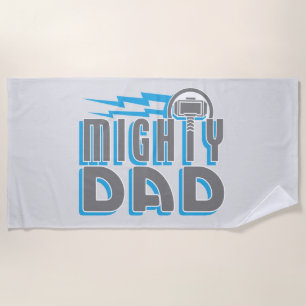 Thor   Mighty Dad Beach Towel