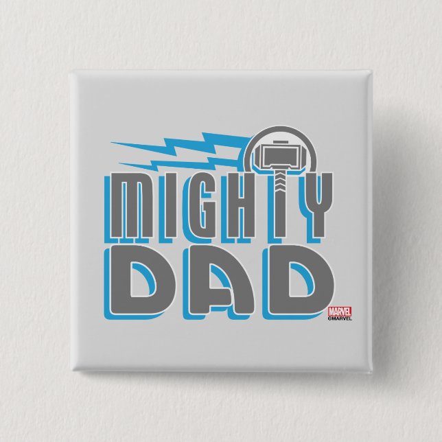 Thor | Mighty Dad Button (Front)