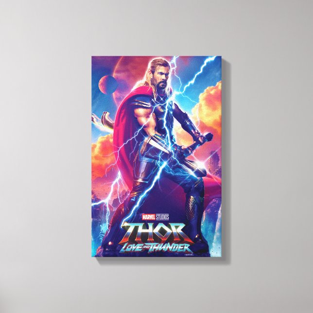 Thor on Mountain Top Canvas Print (Front)
