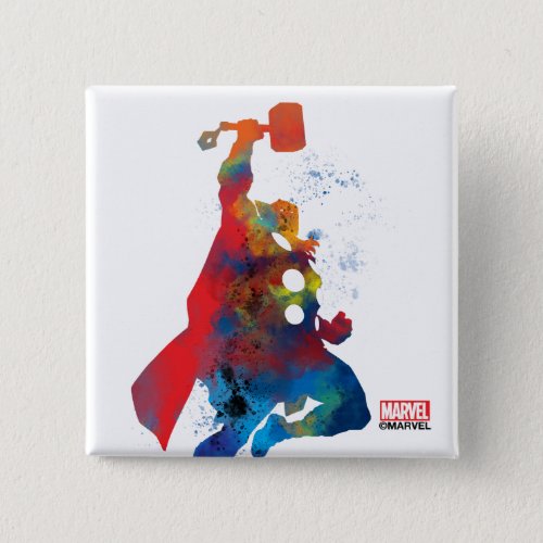 Thor Outline Watercolor Splatter Button