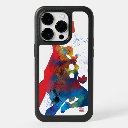 Thor Outline Watercolor Splatter OtterBox iPhone 14 Pro Case