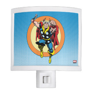 Thor Punch Attack Retro Graphic Night Light