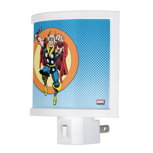 Thor Punch Attack Retro Graphic Night Light (Left)