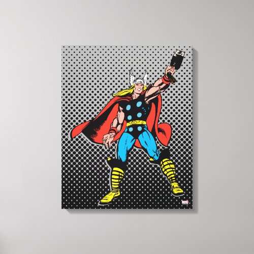 Thor Raising Mjolnir Canvas Print