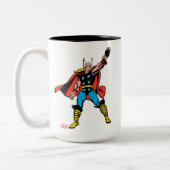 Thor Raising Mjolnir Two-Tone Coffee Mug (Left)