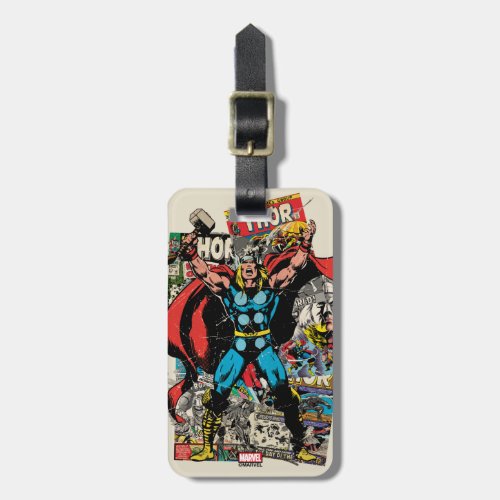 Thor Retro Comic Collage Luggage Tag