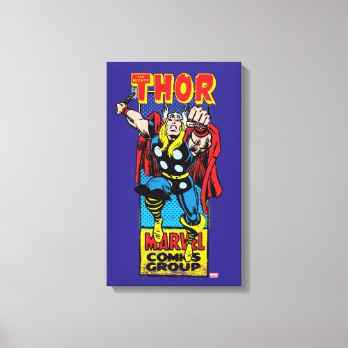 Thor Retro Comic Graphic Canvas Print