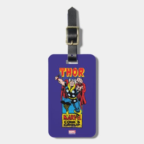 Thor Retro Comic Graphic Luggage Tag
