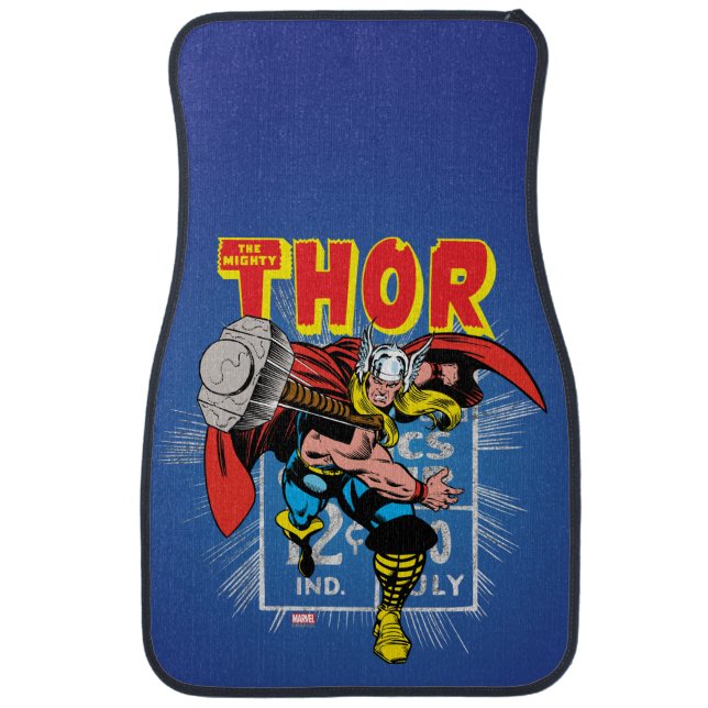Thor Retro Comic Price Graphic Car Floor Mat (Front)