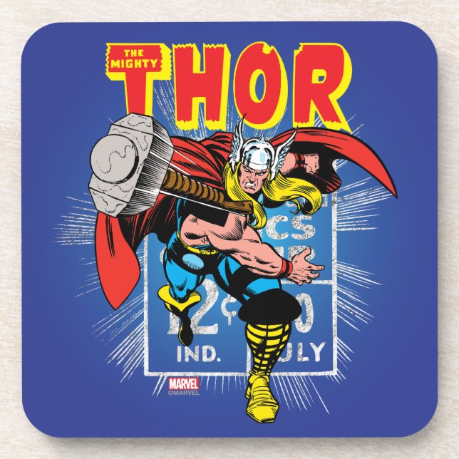 Thor Retro Comic Price Graphic Coaster (Front)