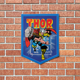 Thor Retro Comic Price Graphic Pennant