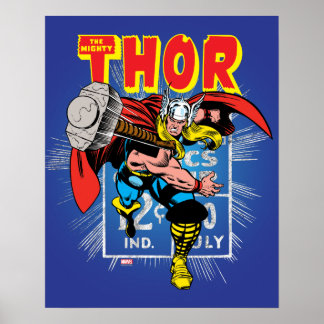 Thor Retro Comic Price Graphic Poster