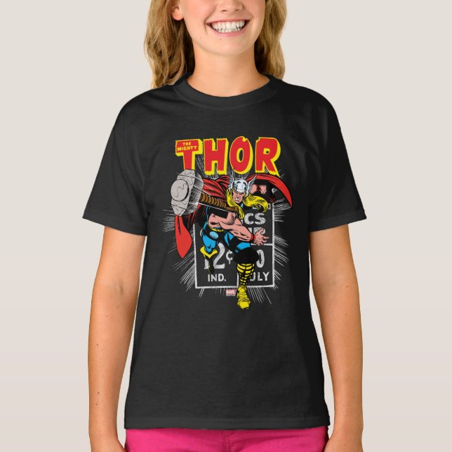 Thor Retro Comic Price Graphic T-Shirt (Front)
