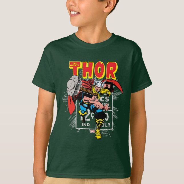 Thor Retro Comic Price Graphic T-Shirt (Front)