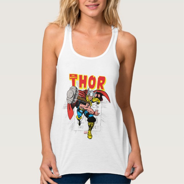 Thor Retro Comic Price Graphic Tank Top (Front)