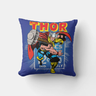 Thor Retro Comic Price Graphic Throw Pillow