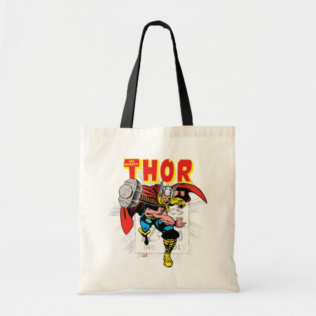 Thor Retro Comic Price Graphic Tote Bag (Front)