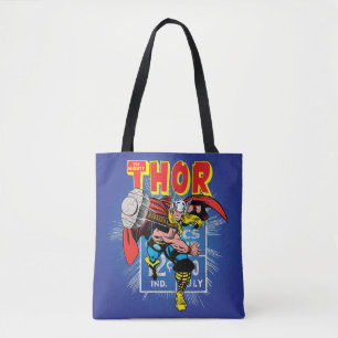 Thor Retro Comic Price Graphic Tote Bag
