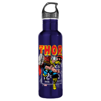 Thor Retro Comic Price Graphic Water Bottle