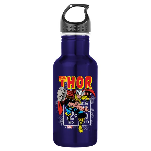 Thor Retro Comic Price Graphic Water Bottle (Front)
