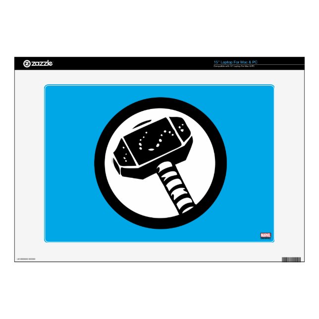 Thor Retro Hammer Icon Skin For 15" Laptop (Product)