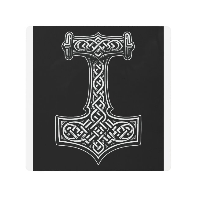Thor’s Hammer Wall Art – Norse Knotwork Statement (Front)