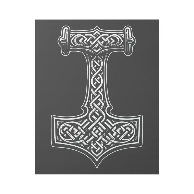 Thor’s Hammer Wall Art – Norse Knotwork Statement (Front)