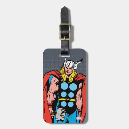 Thor Standing Tall Retro Comic Art Luggage Tag