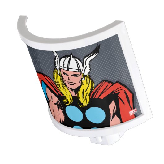 Thor Standing Tall Retro Comic Art Night Light (Angled)