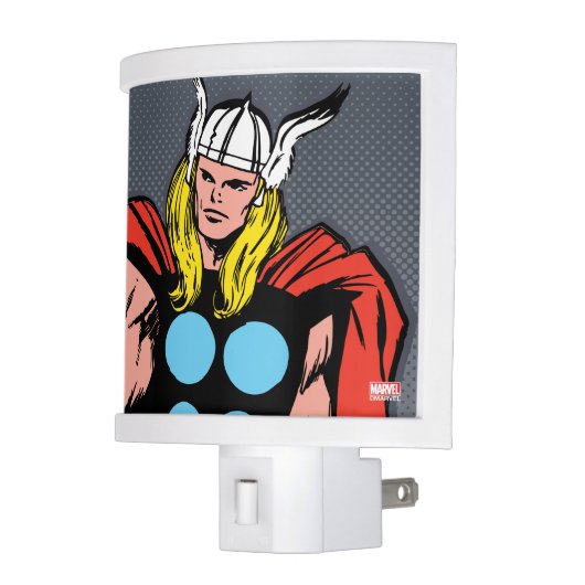 Thor Standing Tall Retro Comic Art Night Light (Left)