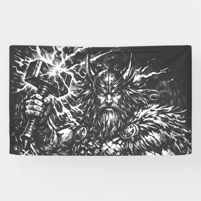 Thor — Storm‑Hammered God of Thunder Banner (Horizontal)