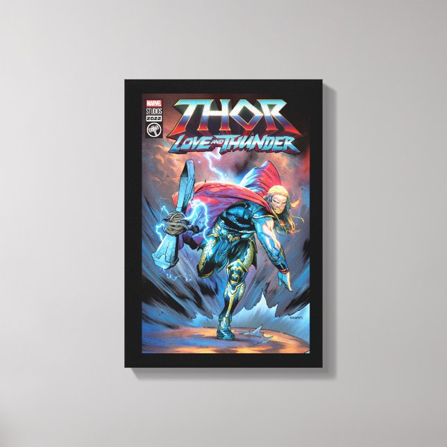 Thor Stormbreaker Comic Cover Homage Canvas Print (Front)