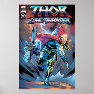 Thor Stormbreaker Comic Cover Homage Poster