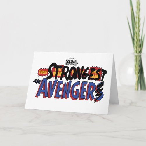 Thor Strongest Avenger Card