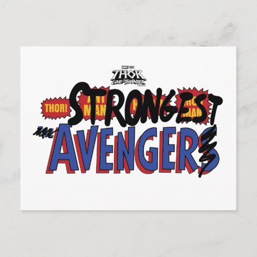 Thor Strongest Avenger Postcard