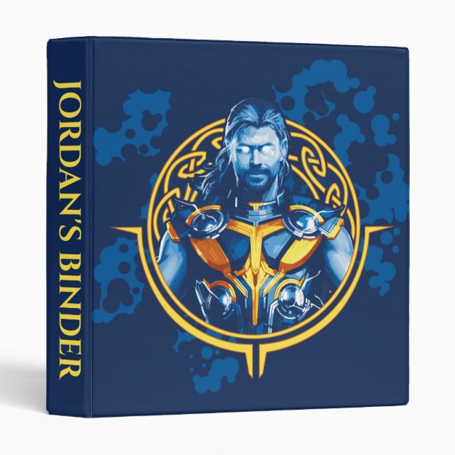 Thor Stylized Asgardian Graphic 3 Ring Binder (Front/Spine)