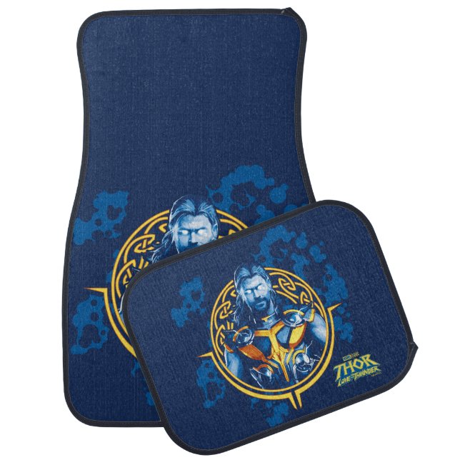 Thor Stylized Asgardian Graphic Car Floor Mat (Set)